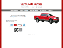 Tablet Screenshot of garysautosalvage.com
